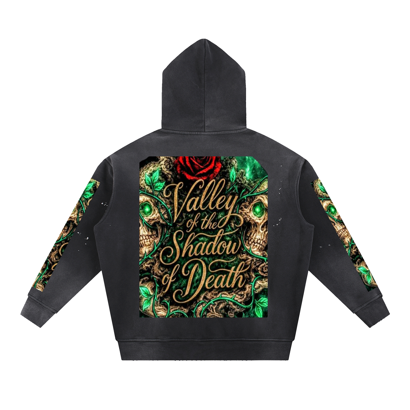 Vintage Washed Frayed Fleece Hoodie