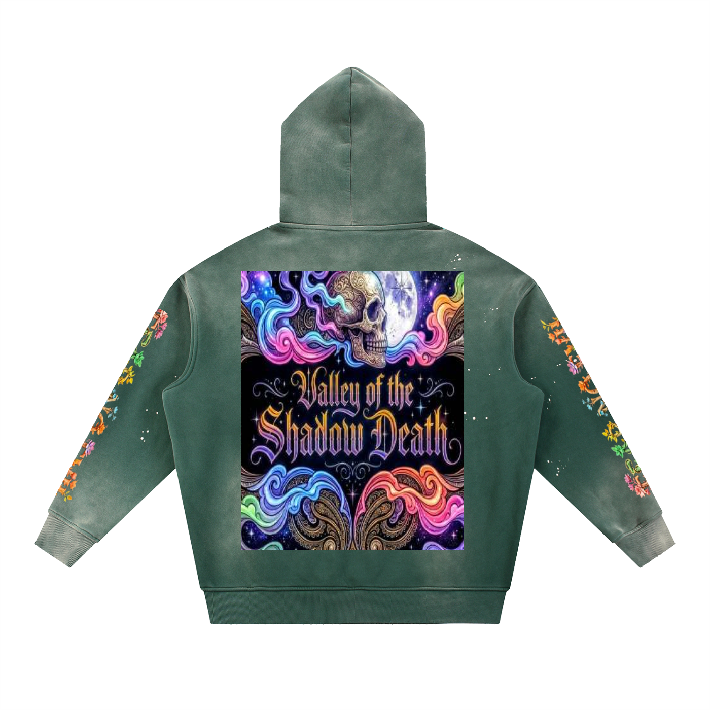 Vintage Washed Frayed Fleece Hoodie