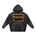 Vintage Washed Frayed Fleece Hoodie